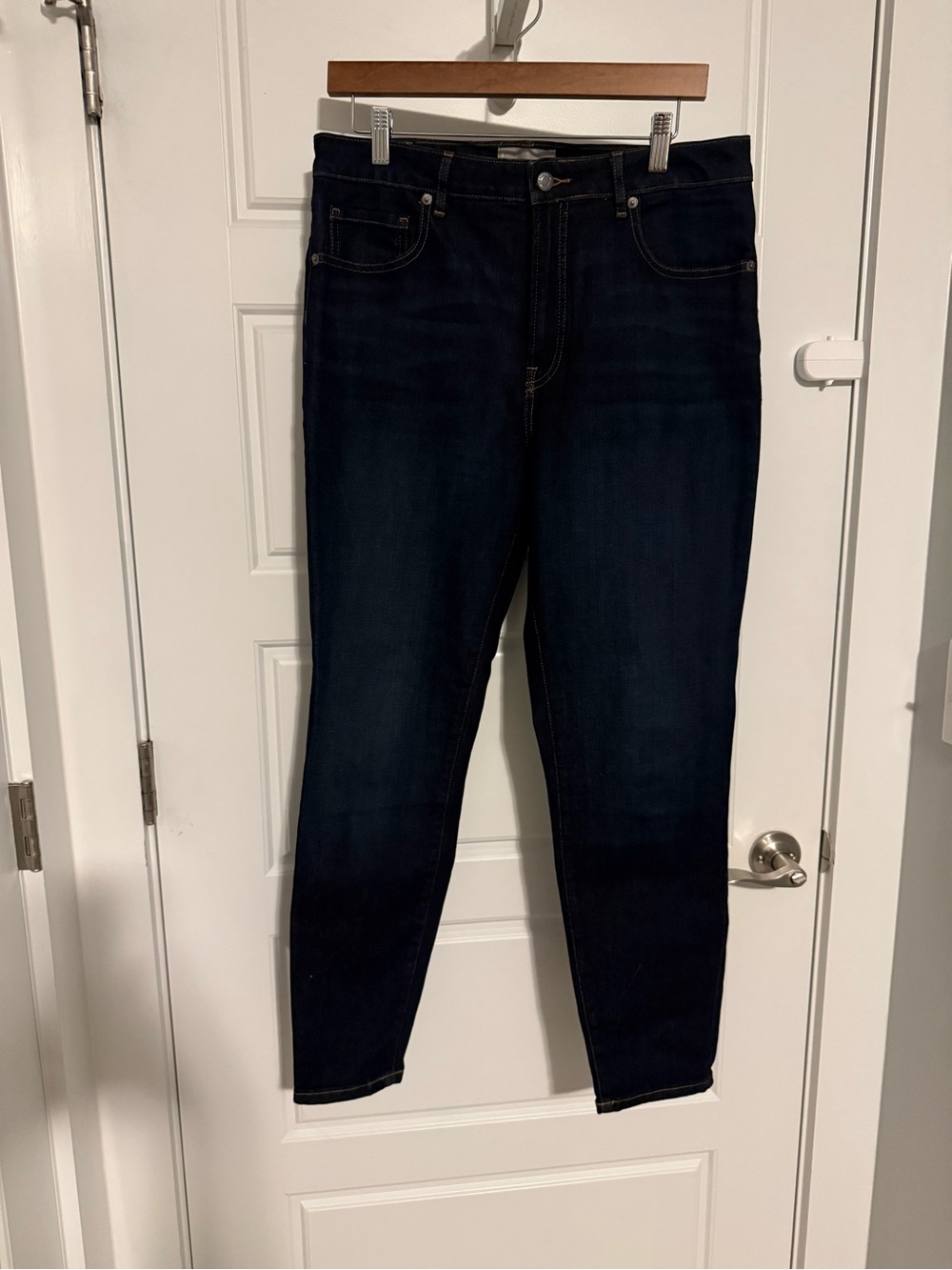 Everlane Dark Indigo High-Rise Skinny Jeans